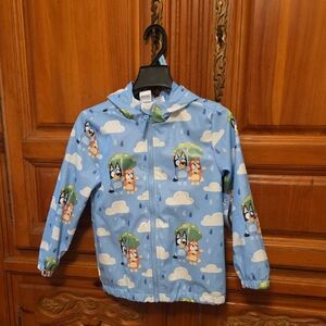 Kids Cartoon Print Raincoat - Blue